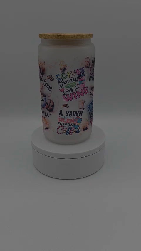 Best coffee 16oz frosted glass cup