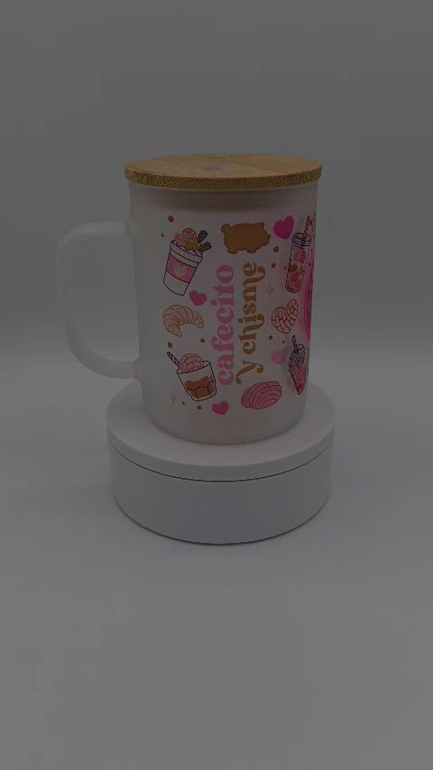 Cafecito 17oz frosted glass mug